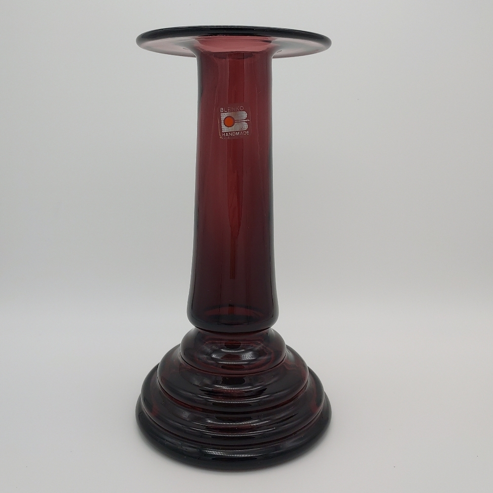 Blenko Amethyst/Purple  Glass 9" Vase